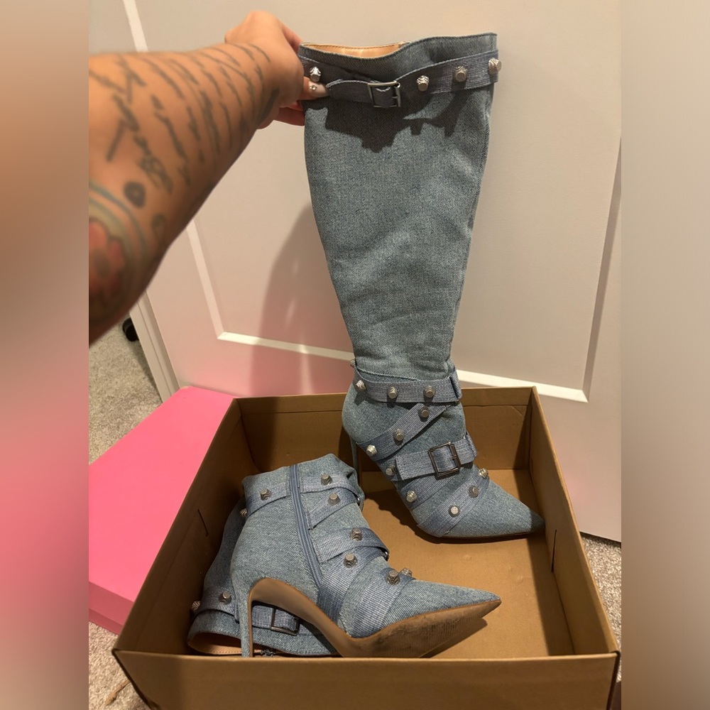 Steve Madden denim boots